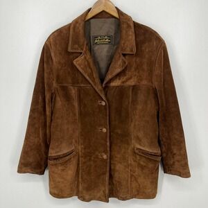 Johnson Leathers San Francisco Suede Jacket Men's Size M Brown Vintage 70s USA